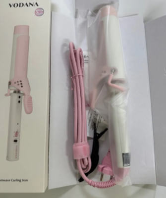 VODANA LAB Glam Wave Hair Curler Iron 36MM StrawberryCream