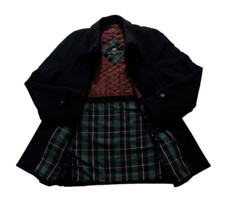 Vintage Balenciaga Coat Jacket cashmer and Wool trench Dark blue size 50