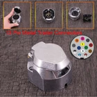 13 Pin Aluminum Trailer Socket Plug Light Connector Electrics Caravan Adapter