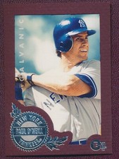 1996 FLEER E-MOTION XL #92 PAUL O'NEIL NEW YORK YANKEES THICK CARD STOCK