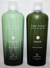 California Tan De-fine Step 1 Intensifier Step 2 Bronzer Dark Tanning Lotion