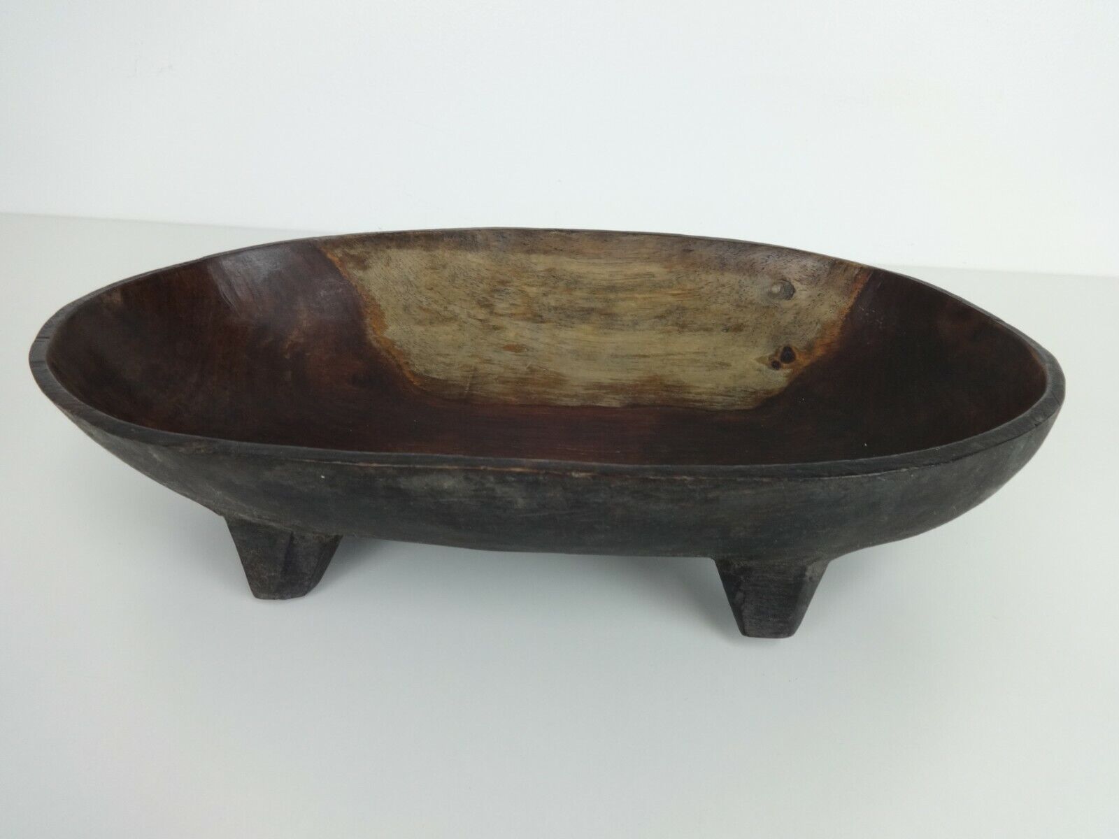 Antique African Wood Tribal Bowl Rustic Handmade Primitive Fruit Interior Design