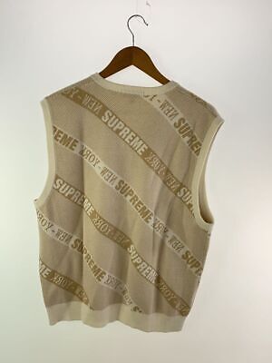 Supreme Knit Vest (Thin 22SS STRIPE SWEATER L COTTON Beige Supreme Knit Vest (Thin 22SS STRIPE SWEATER L COTTON Beige