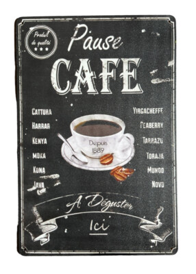   CAFE Menu Tin Sign   Coffee Lover Wall Decor Coffee Bar Boutique