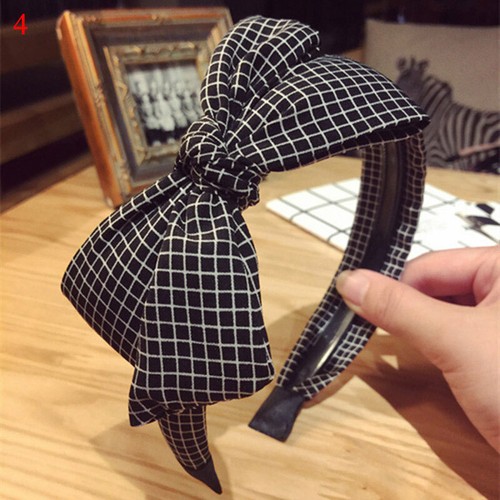 Mode Femmes Rayure Bandeau Cheveux Cerceau Large Noeud Noeud Bandeau Cheveux / - Zdjęcie 14 z 23