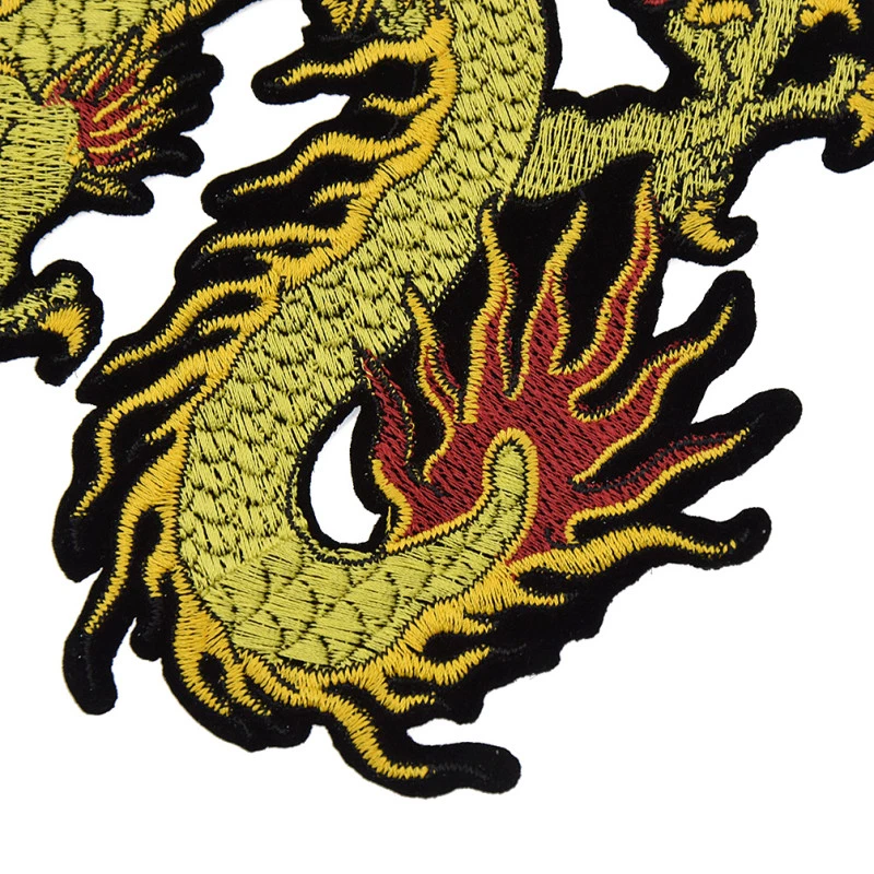 Embroidery Dragon Patch Applique Sew On Fabric DIY Bag Coat Jeans Decoration 1pc - Image 2 of 4