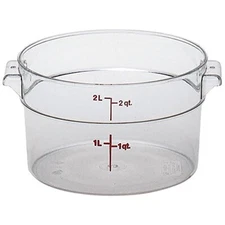 Cambro 2 Quart Round Clear Measuring Storage Container, 12 ct - Case of 1