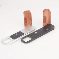Solid Wood Handle Aluminu Base Quick Release Plate for Nikon F2 Camera Hand Grip