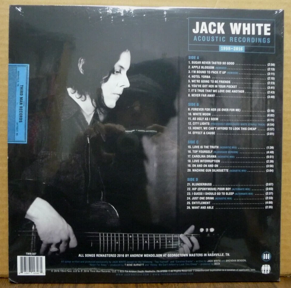 JACK WHITE Acoustic Recordings 1998-2016 THIRD MAN RECORDS 2-LP Blue Vinyl? NEW - Image 2 of 3