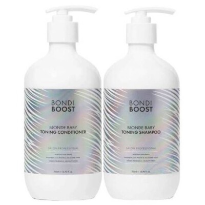 BondiBoost Blonde Baby Toning Conditioner 500ml & Shampoo 500ml