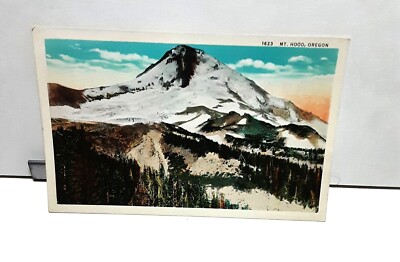 Vintage c 1920s Mount Hood Oregon White Border Postcard