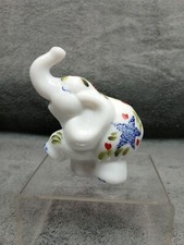 Hand Painted Milk Glass Fenton Patriotic Elephant Holiday Parade 