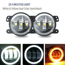 Led 4 Inch Fog Lights Angel Eyes Turn Signal For Jeep Grand Cherokee 2011-2013