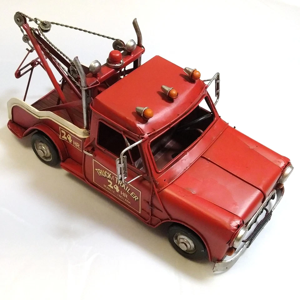 Modellino PickUp Carroattrezzi Camion d’Epoca Vintage Metallo Collezione 31 cm - Immagine 3 di 4