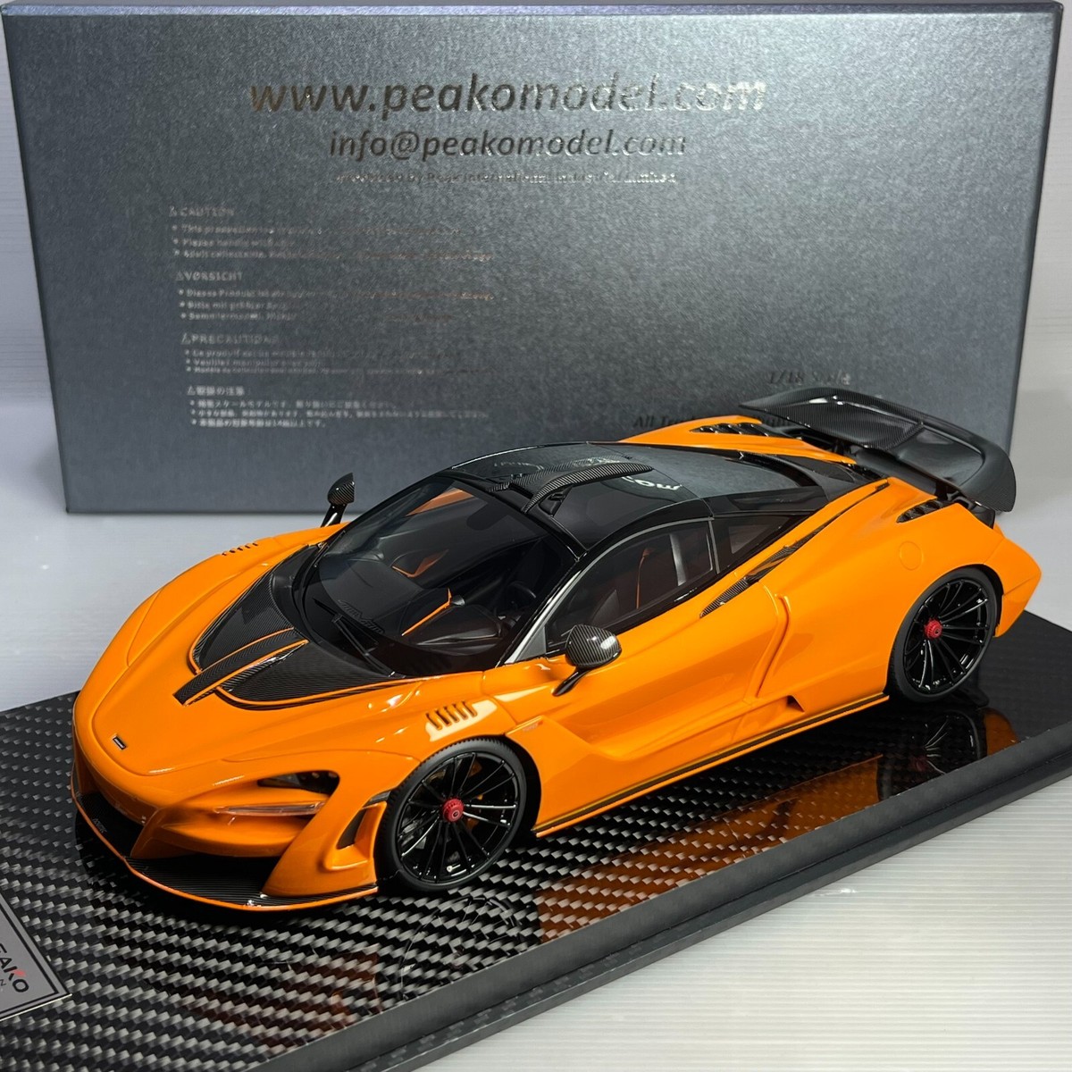 McLaren 720S Novitec N-Largo – Peako 1/18, Gris Métal, Miniature Neuve