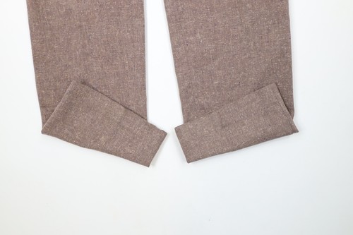 Vtg 60s Rockabilly Mens 28x31 Atomic Fleck Tweed Wide Leg Chino Pants Purple USA - Picture 5 of 12