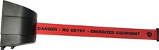 TensaBarrier Magnetic Retractable 24ft Belt  Danger-No Entry-Energized Equipment