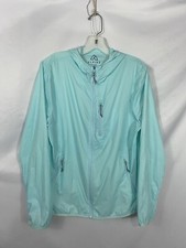 Alpine Design Womens Size L Blue Long Sleeve Full-Zip Hooded Windbreaker