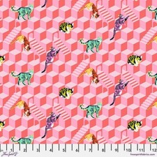 Free Spirit Tula Pink "Besties" Sitting Pretty Blossom Cats By The Half Yard
