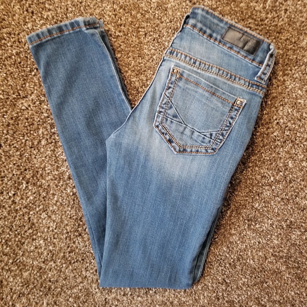 Daytrip Lynx Skinny Womens Size 27R Low Rise Light Wash Denim Blue Jeans