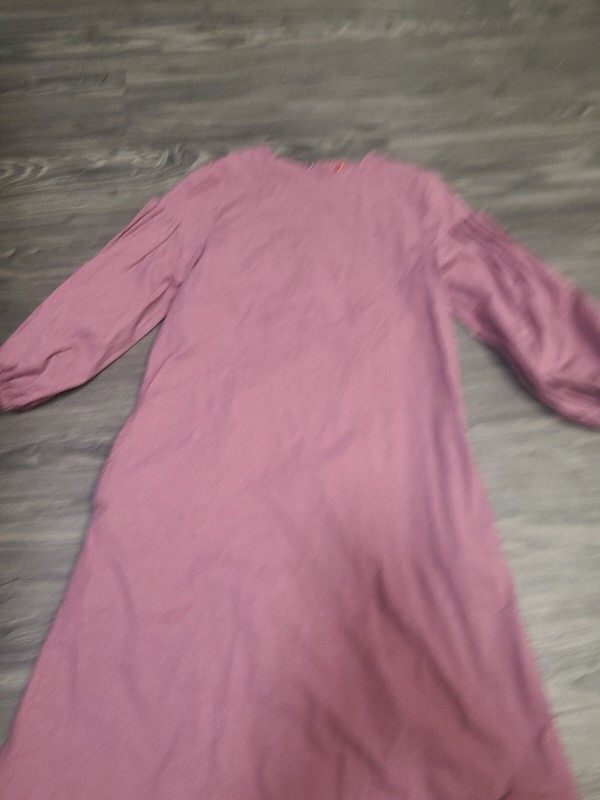 Girls Pink Mauve Dress New Size 10 Tikie Studio Long Sleeves pockets
