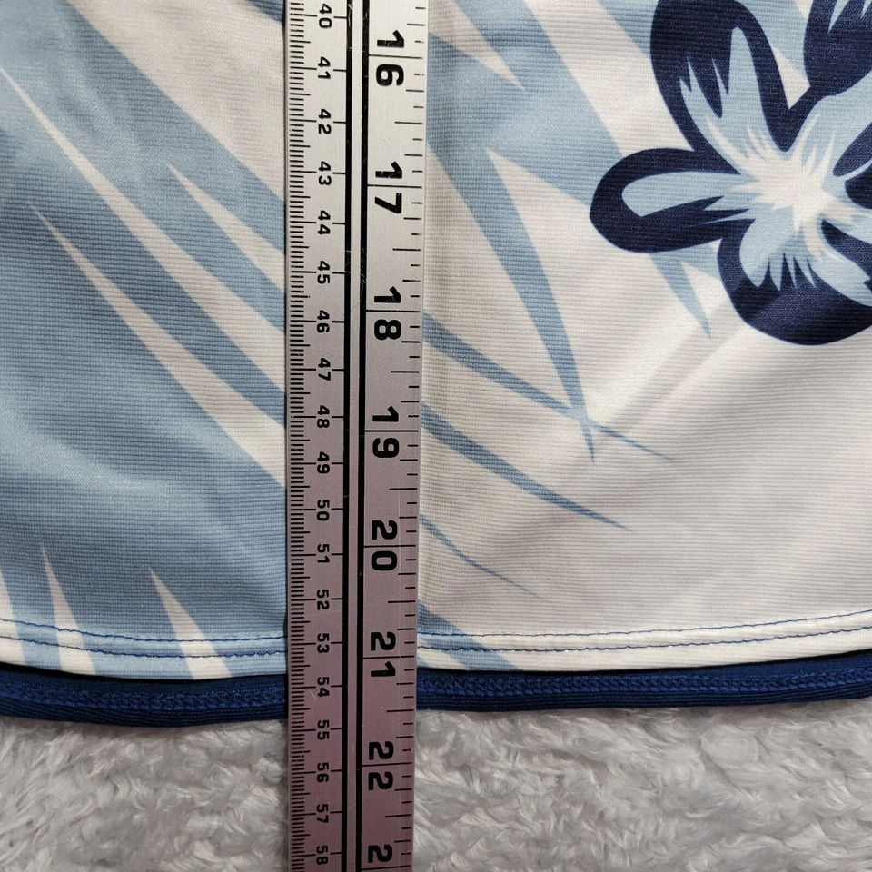 Camisa SUGOI feminina azul média floral sem mangas ciclismo roupa ativa - Imagem 4 de 4