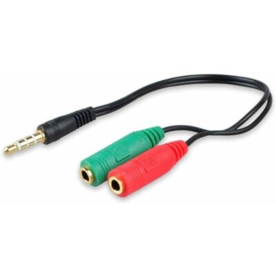 3.5mm Male to Audio Mic Female Splitter Cable For Samsung Galaxy Note Pro Tab A