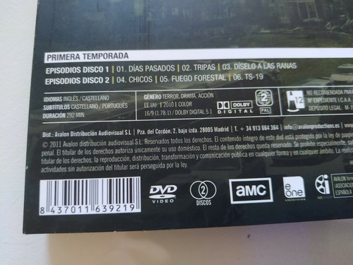 The Walking Dead Season 1 Complete - DVD Spanish English - Picture 3 of 4