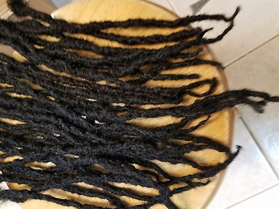 100% Human Hair handmade Dreadlocks 10 pieces stretch up to 24''