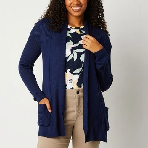 Cardigan Liz Claiborne Bleu - Taille M (convient L) - Occasion En Excellent état