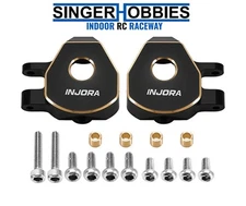 INJORA ASC32-06BK Redcat Ascent-32 Brass Steering Knuckles (Black) (2) (5.4g ea)