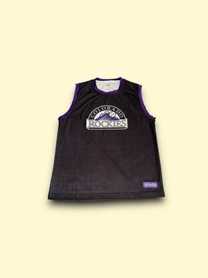 Colorado Rockies SGA MLB tank top jersey black mens XL