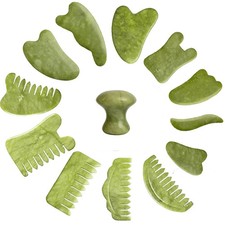 100 Natural Gua Sha Jade Stone Massager Tools Guasha Board Gouache Scraper Body