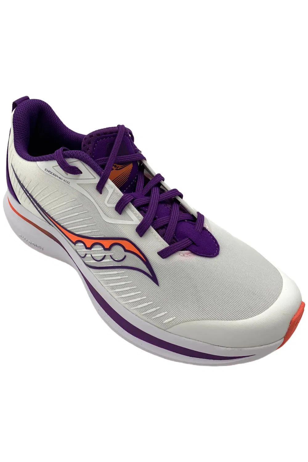 Saucony Kid's Girls Endorphin KDZ Athletic Sneakers White/Purple