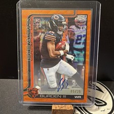 2025 Topps Chrome-Luther Burden III Orange Wave Refractor RC AUTO  /25 #RA-LB 