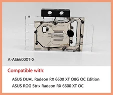 Granzon A-AS6600XT-X GPU Block For ASUS DUAL Radeon RX 6600 XT O8G OC Edition