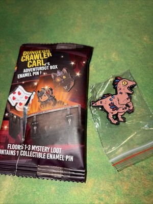 BABY MONGO Loot Box Enamel Pin Dungeon Crawler Carl Foam Brain Games RARE!