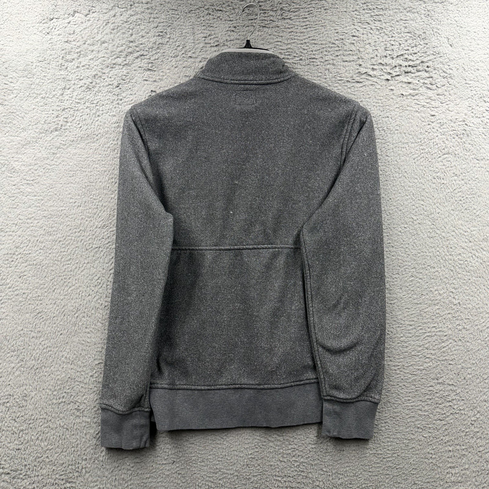 J Crew Pullover Men Small Gray Solid Quarter Zip … - image 2