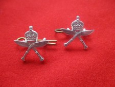 NEW KINGS CROWN - ROYAL GURKHA RIFLES MESS DRESS COLLAR BADGES RGR
