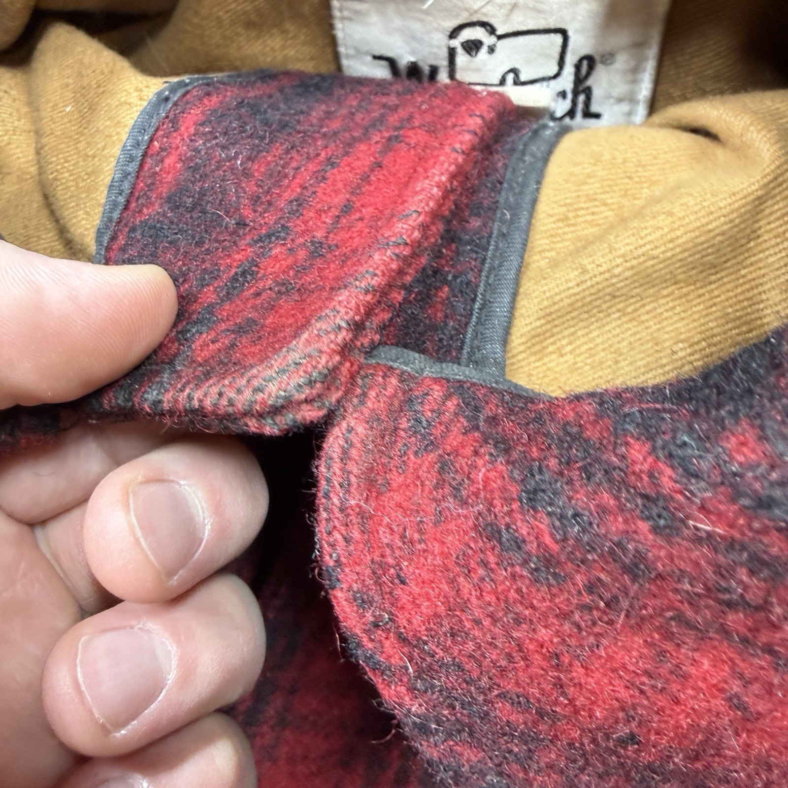 Vintage Woolrich Buffalo Plaid Wool Jacket Men 40 Medium Red Black Mackinaw 503 image 8