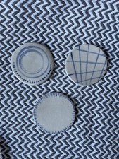 Handmade at a studio in London, unique small-sized coasters, set of 3