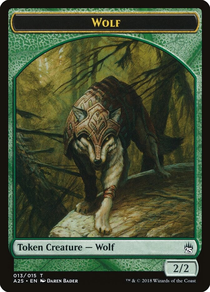 Wolf Token (013) Masters 25 A25 MTG Magic