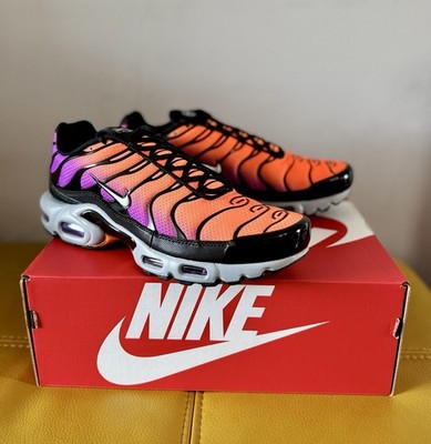  Nike Air Max Plus TN Sneaker Black Photon Dust Total Orange UK Größe 9 