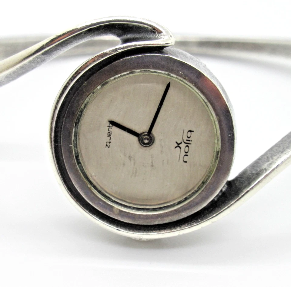 DESIGNER BIJOU JEUNESSE Armbanduhr 925 Silber 70 Modernist Luxury massiv 30Gr. - Bild 2 von 4