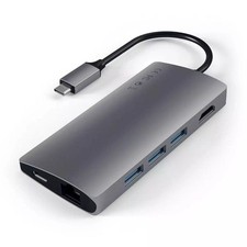 Image of Satechi USB-C Hub Multiport Adapter V2 Docking Station with 4K HDMI Space Gret