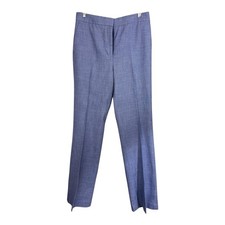 Ann Taylor Straight Leg Pants Sz 8 Career Light Blue Polyester Rayon Stretch