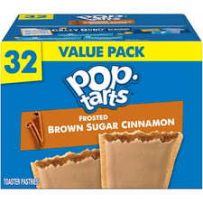 Pop-Tarts Frosted Brown Sugar Cinnamon, 32 Ct, Family Pack Snacks