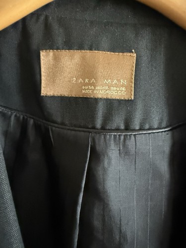 ZARA Blazer Cappotto Sportivo Uomo 46 Tuta Elasticizzata Giacca Monopetto 2 Bottoni - Foto 3 di 5