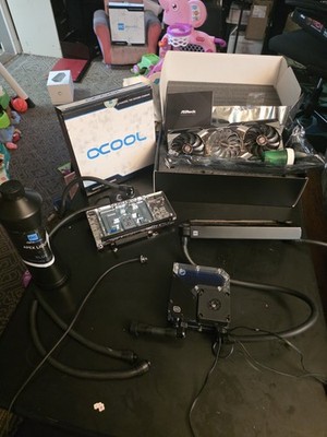 ASRock Taichi Radeon RX 9070 XT With Alphacool Waterblock And Reservoir/D5 Pump.