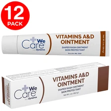 Vitamins A&D Ointment Diaper Rash Cream Skin Protectant Dynarex 1oz Tube
